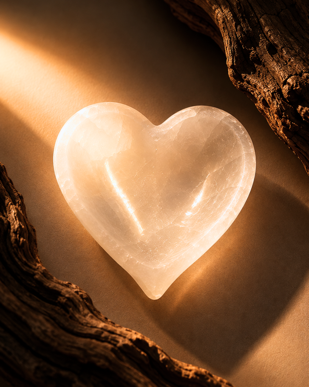 Selenite Heart Bowl