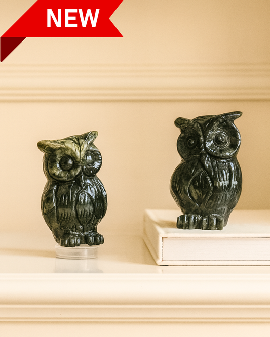 Serpentine Owl Carving