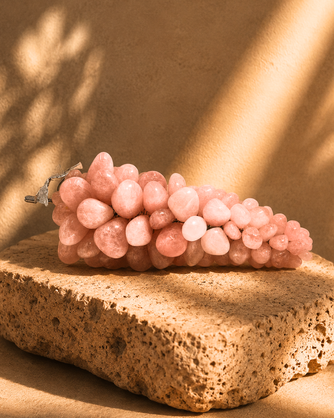 Rose Quartz Grape Bunch