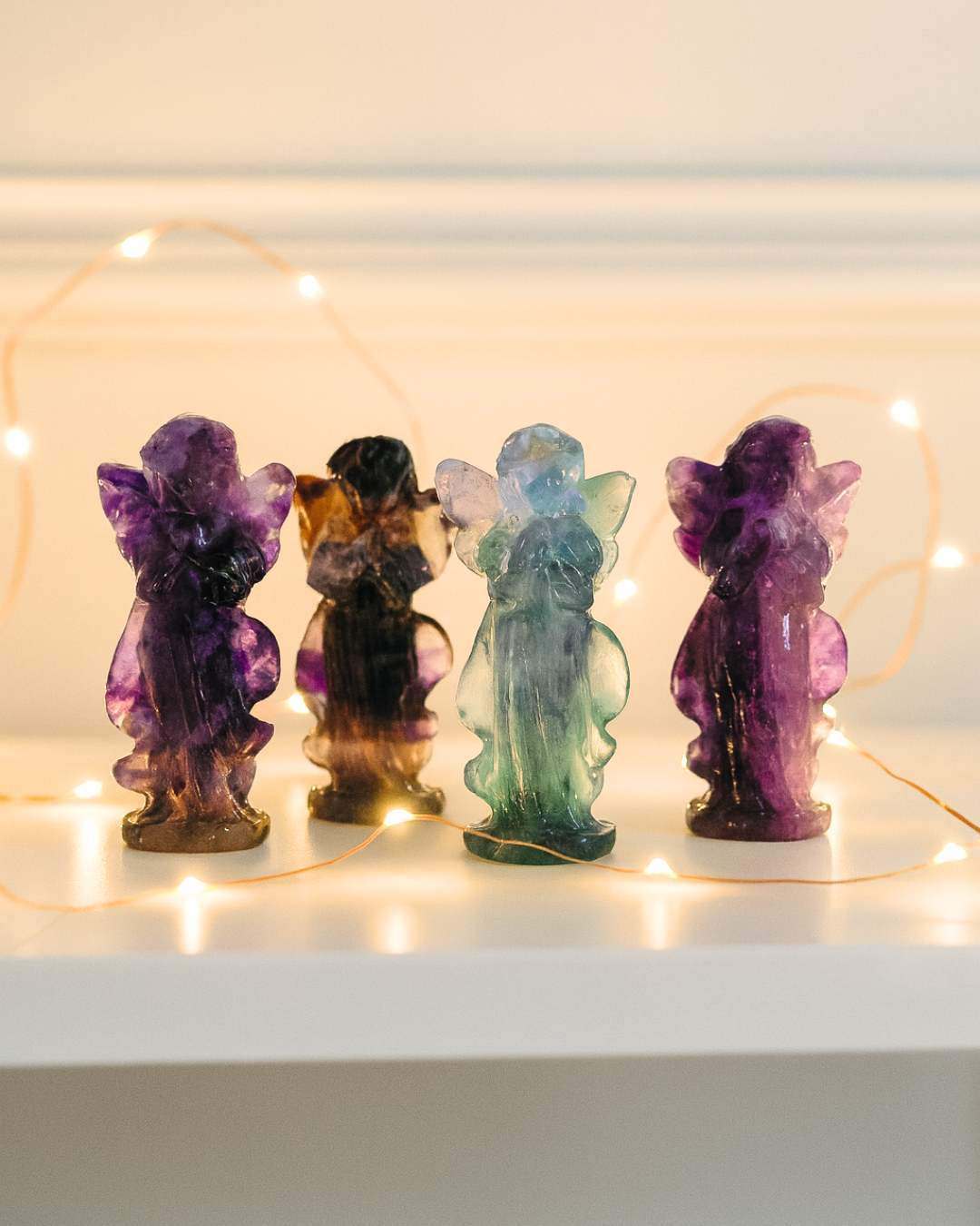 Fluorite Angel Carvings