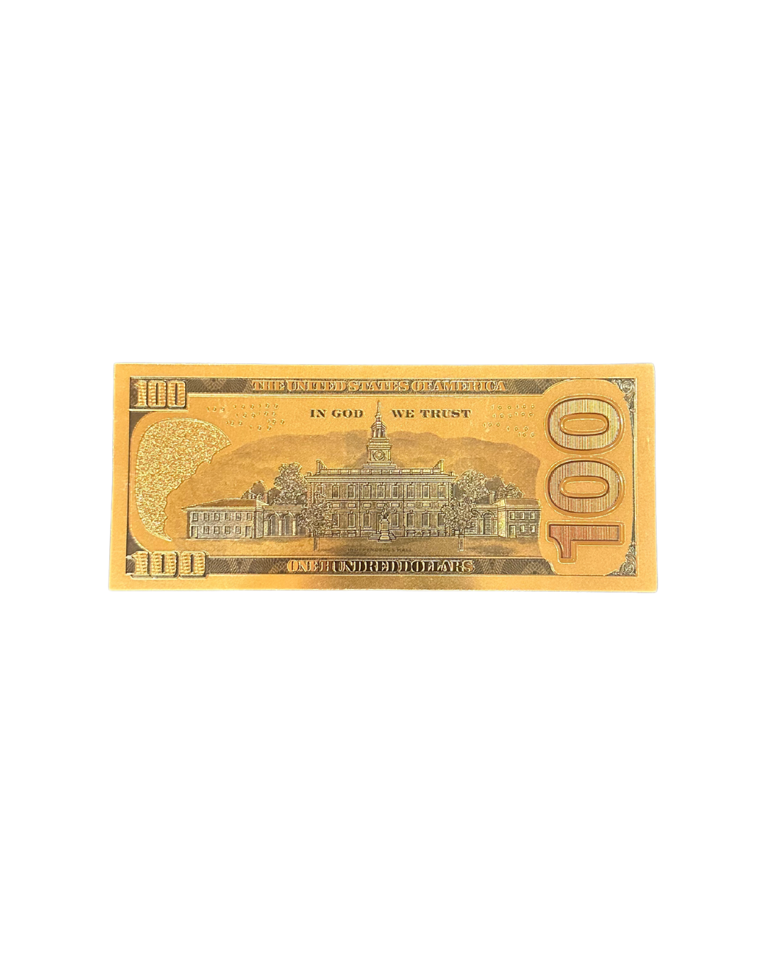 Lucky Golden Money $100 Bill