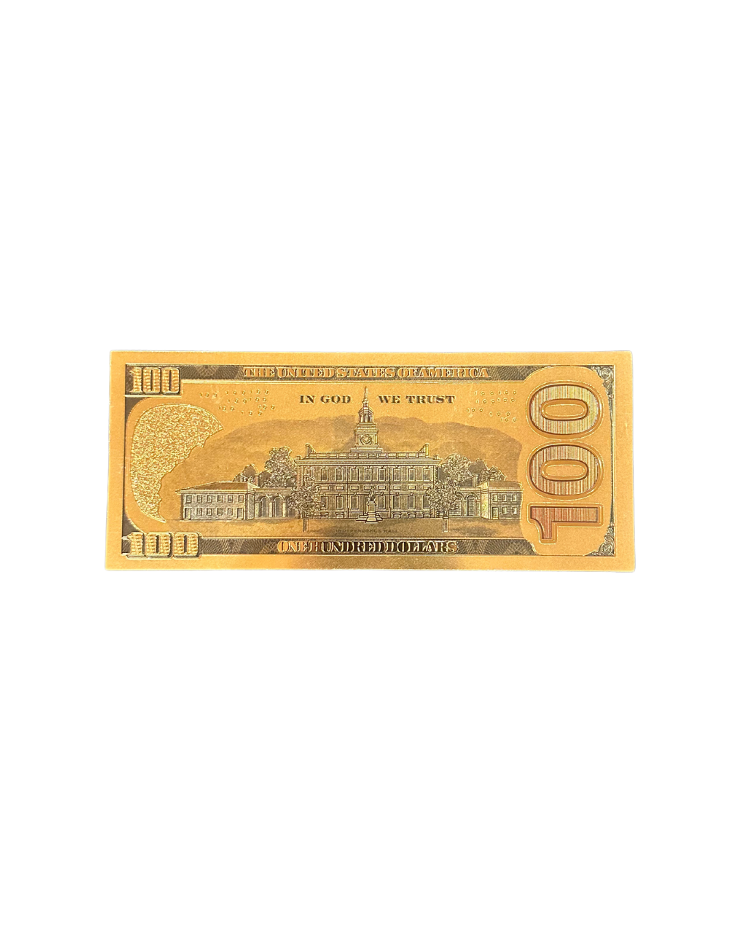 Billete de 100 dólares del dinero dorado de la suerte