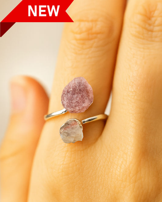 Adjustable Pink Tourmaline Rings
