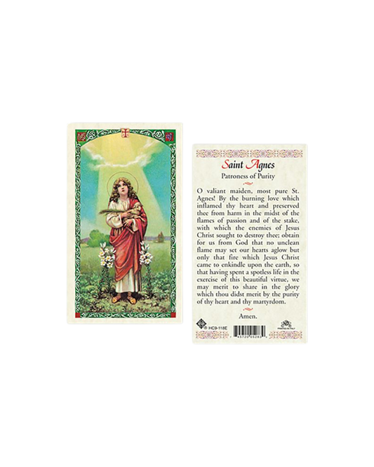 St. Agnes Prayer Card