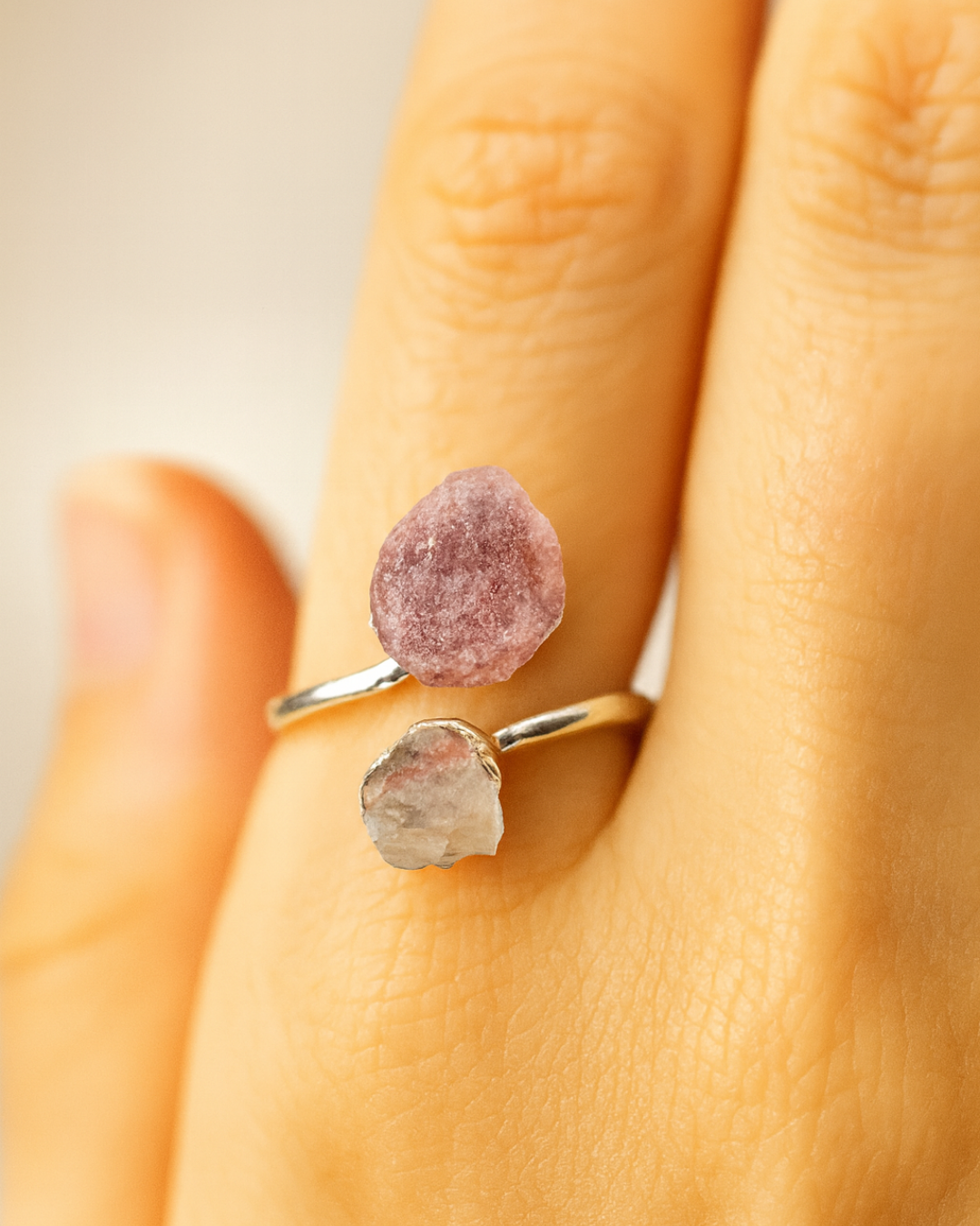 Adjustable Pink Tourmaline Rings