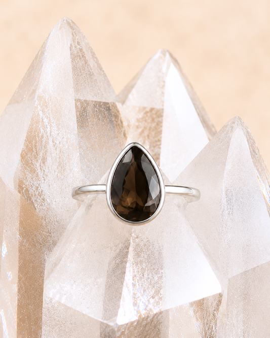 Smoky Quartz Ring – Size 7