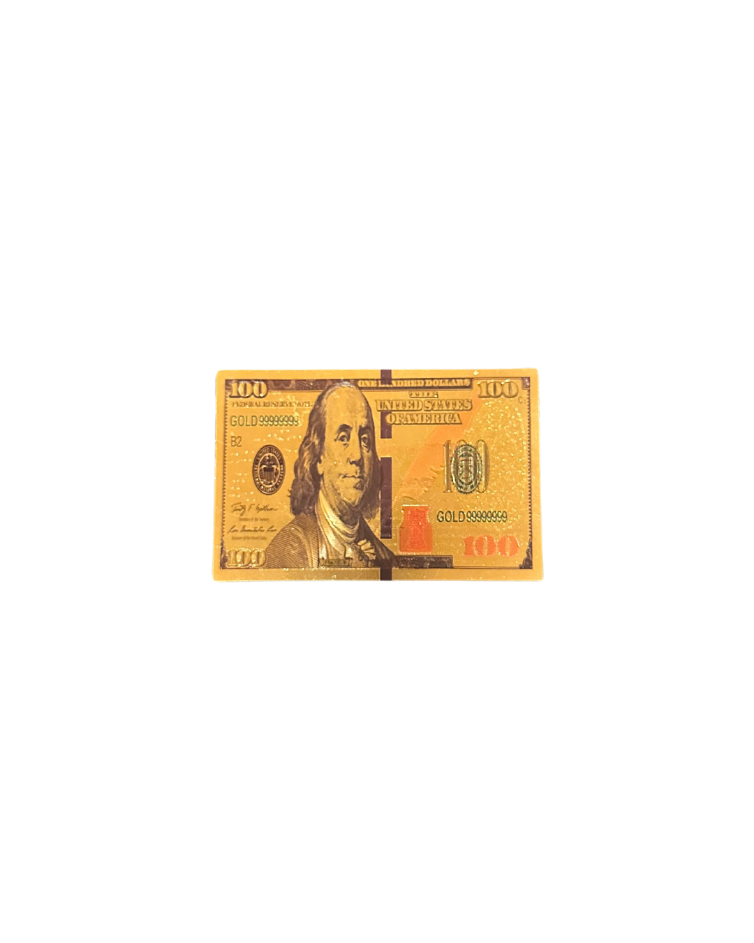 Lucky Golden Money $100 Bill