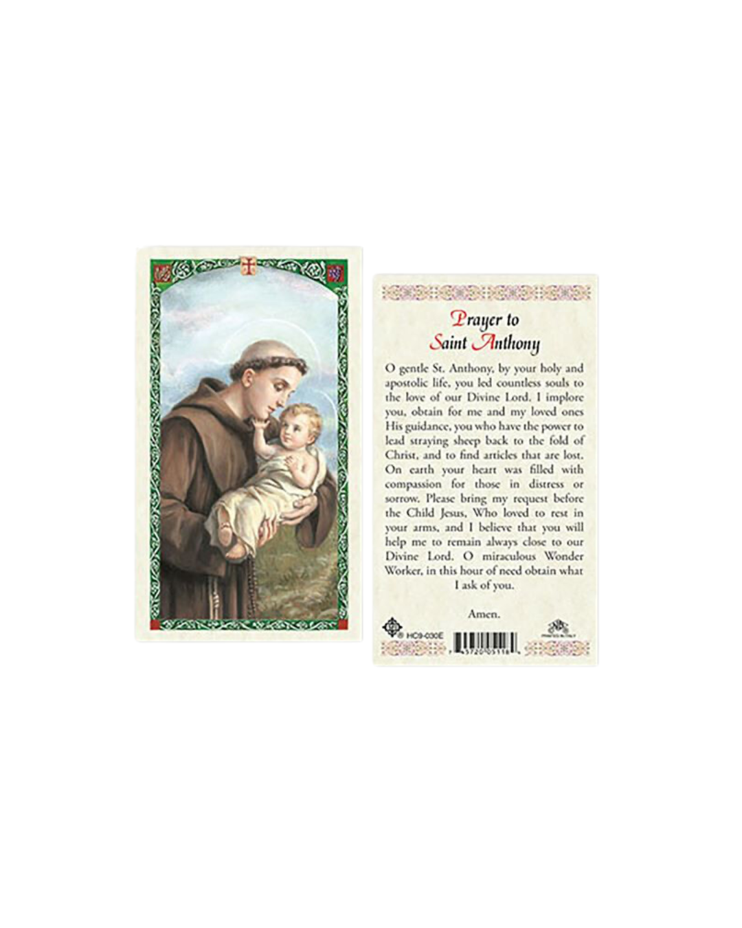 St. Anthony Prayer Card