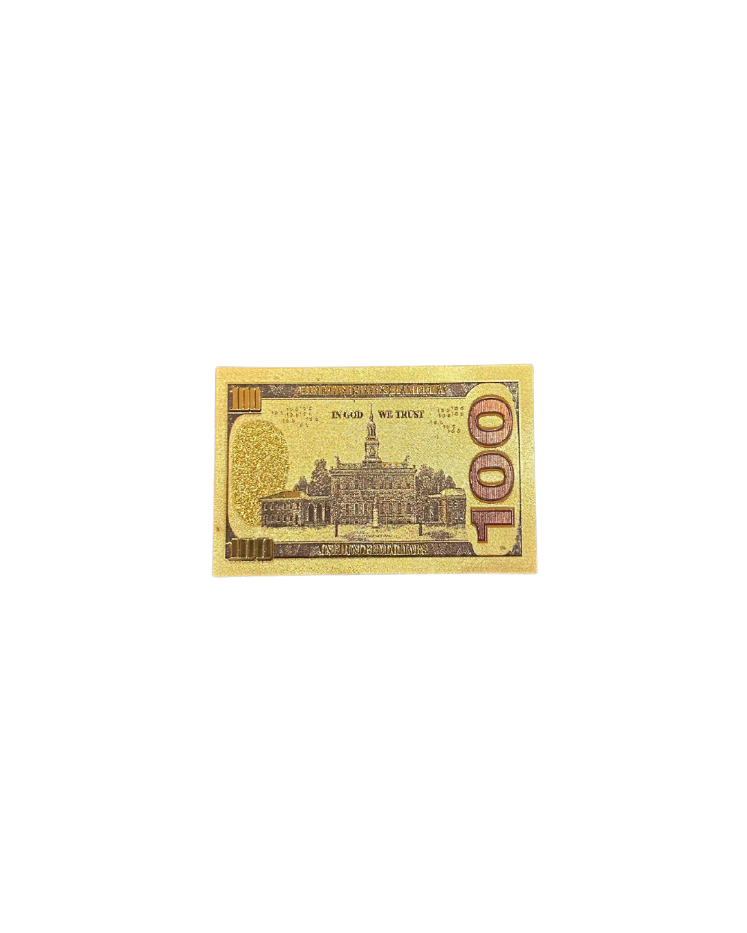 Lucky Golden Money $100 Bill