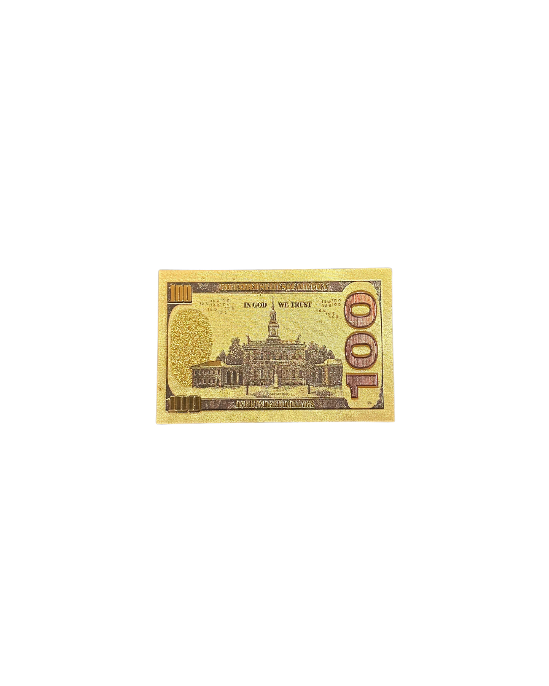 Billete de 100 dólares del dinero dorado de la suerte