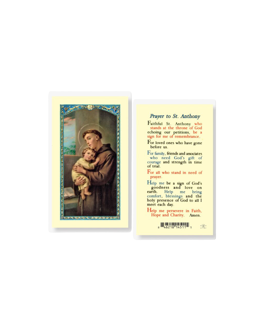 St. Anthony Prayer Card – Stella Maris Readings