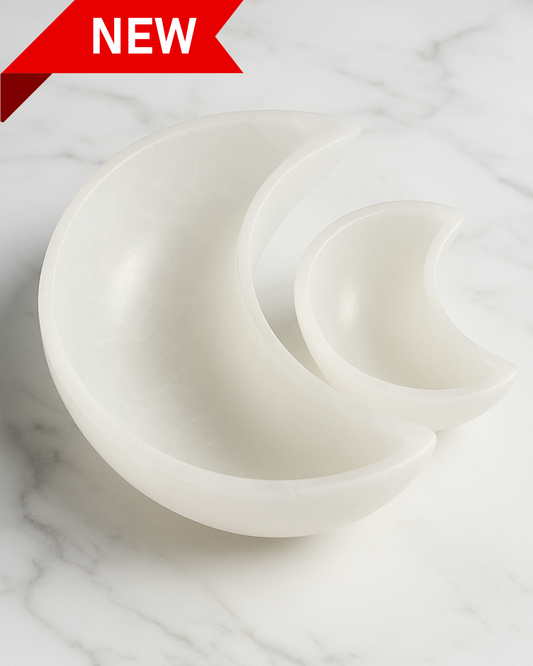 Selenite Crescent Moon Bowl