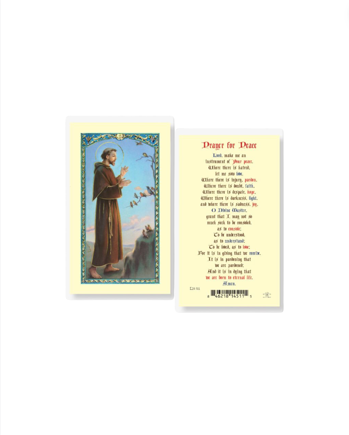 Peace Prayer Card