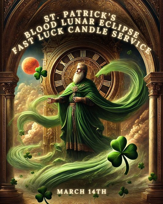 St. Patrick's Blood Lunar Eclipse Fast Luck Candle Service