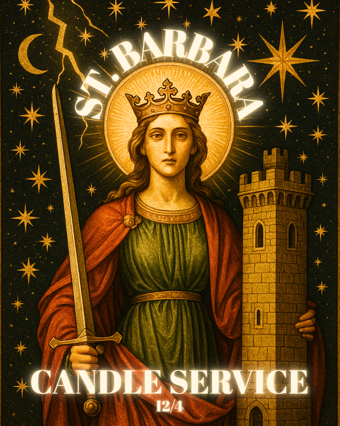 St. Barbara Supermoon Candle Service - 12/4