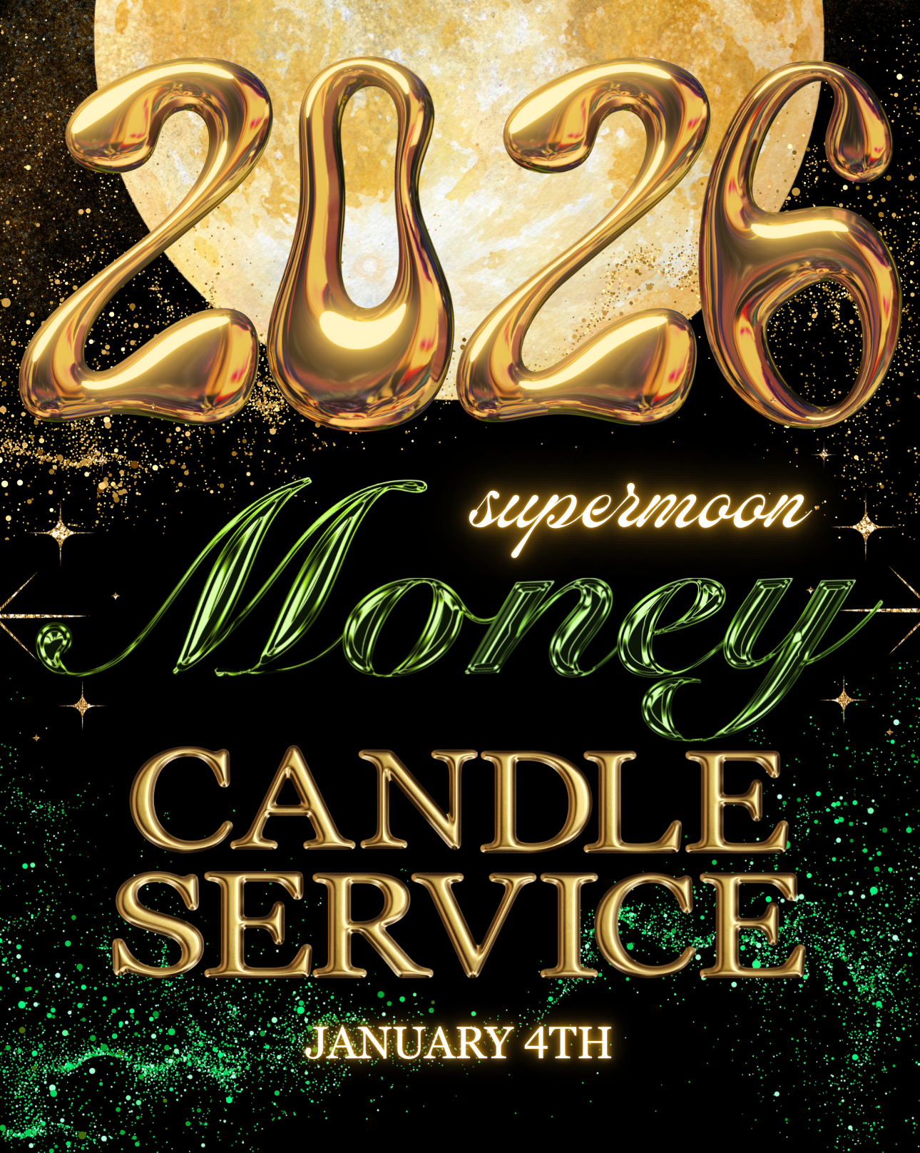 Supermoon 2026 Money Candle Service - January 4th