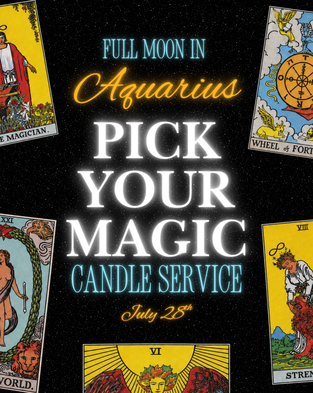 Full Moon in Aquarius: Pick Your Magic Candle Service - July 28th