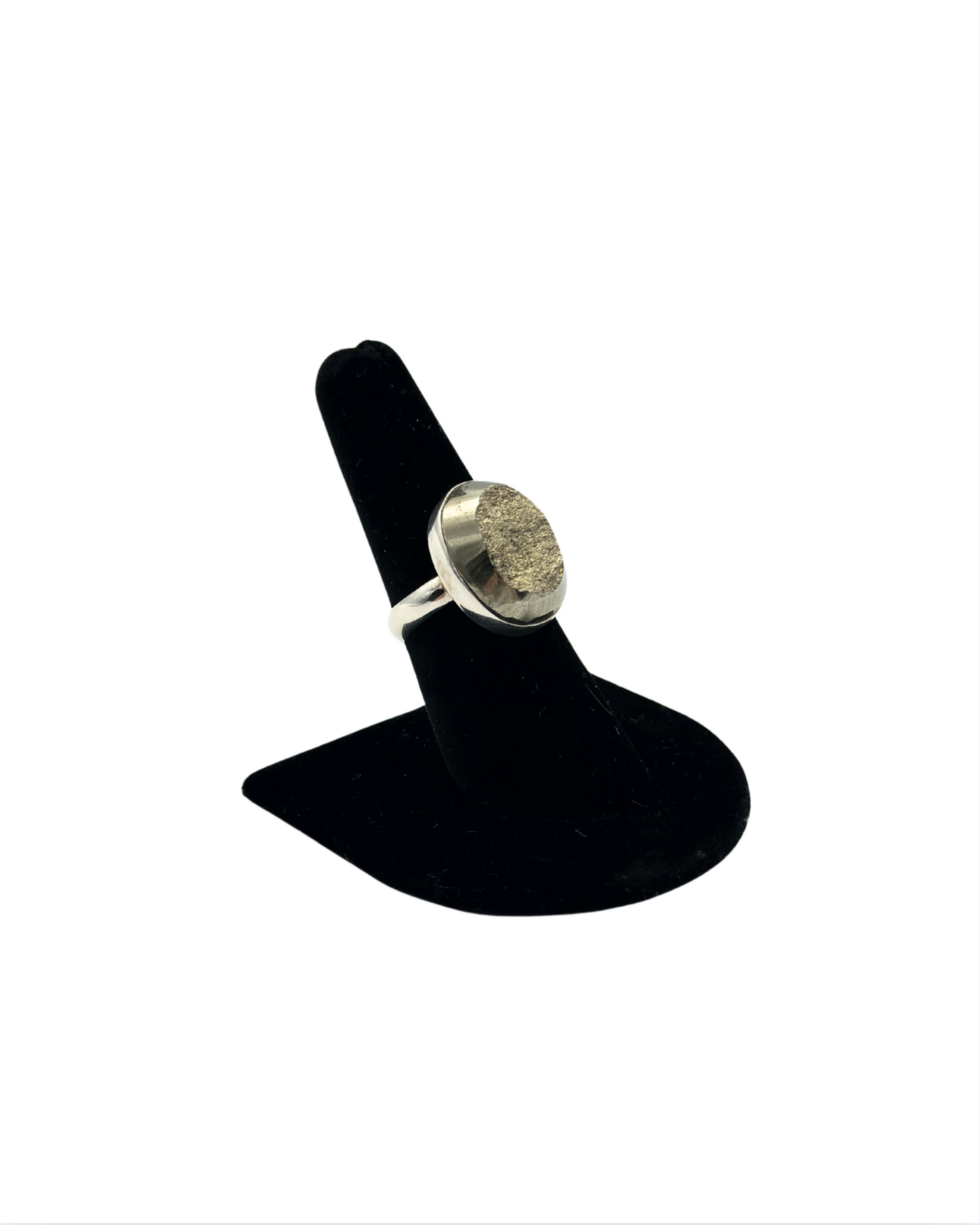 Smoothed Pyrite Ring - Size 7